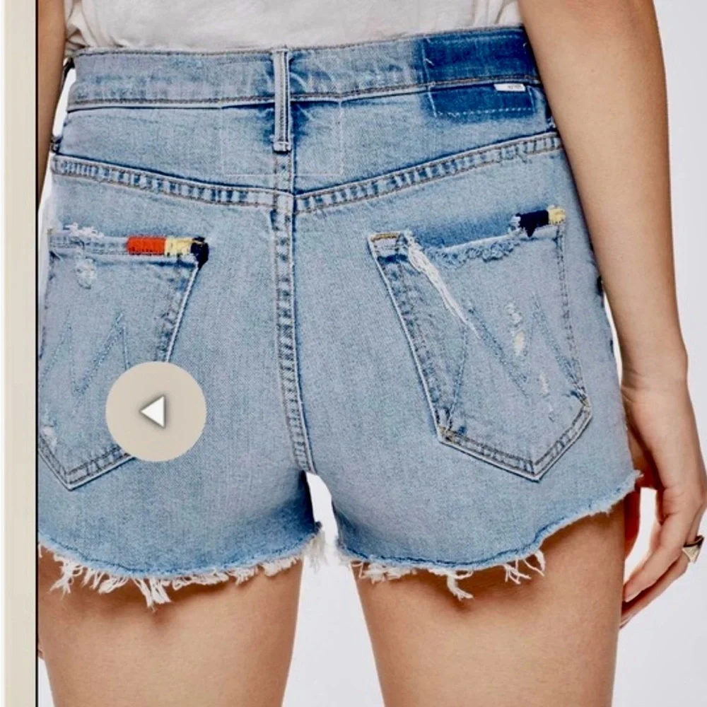 Mother jeans distressed Light Blue Denim Shorts - Picture 2 of 11